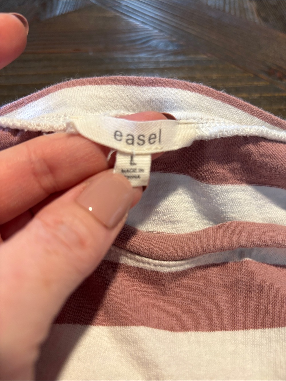 easel Girls' Pink and White Striped Tee - Picture 2 of 9